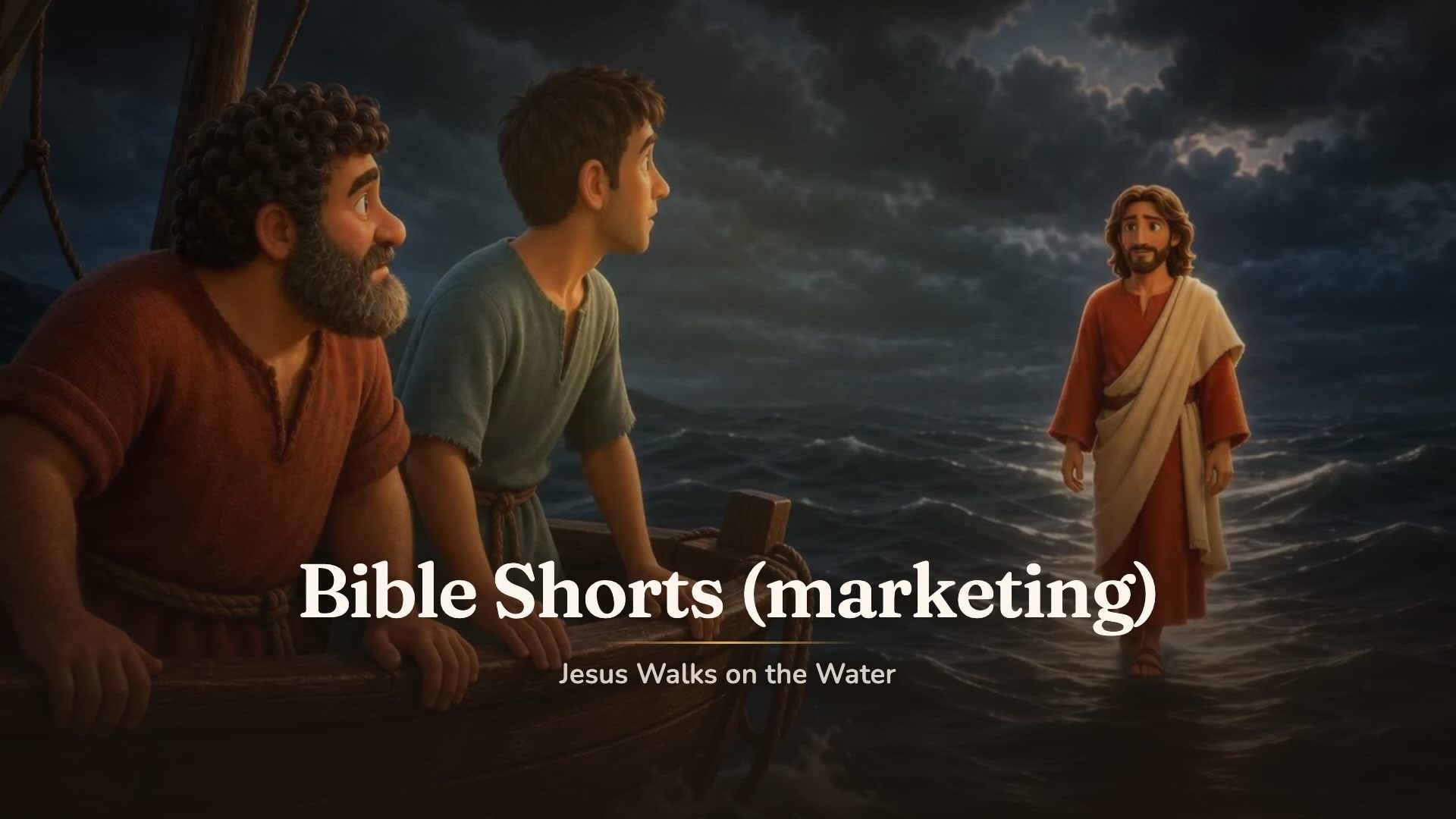 Bible Short: Jesus walks on the water — Peter reaches for His hand on the Sea of Galilee